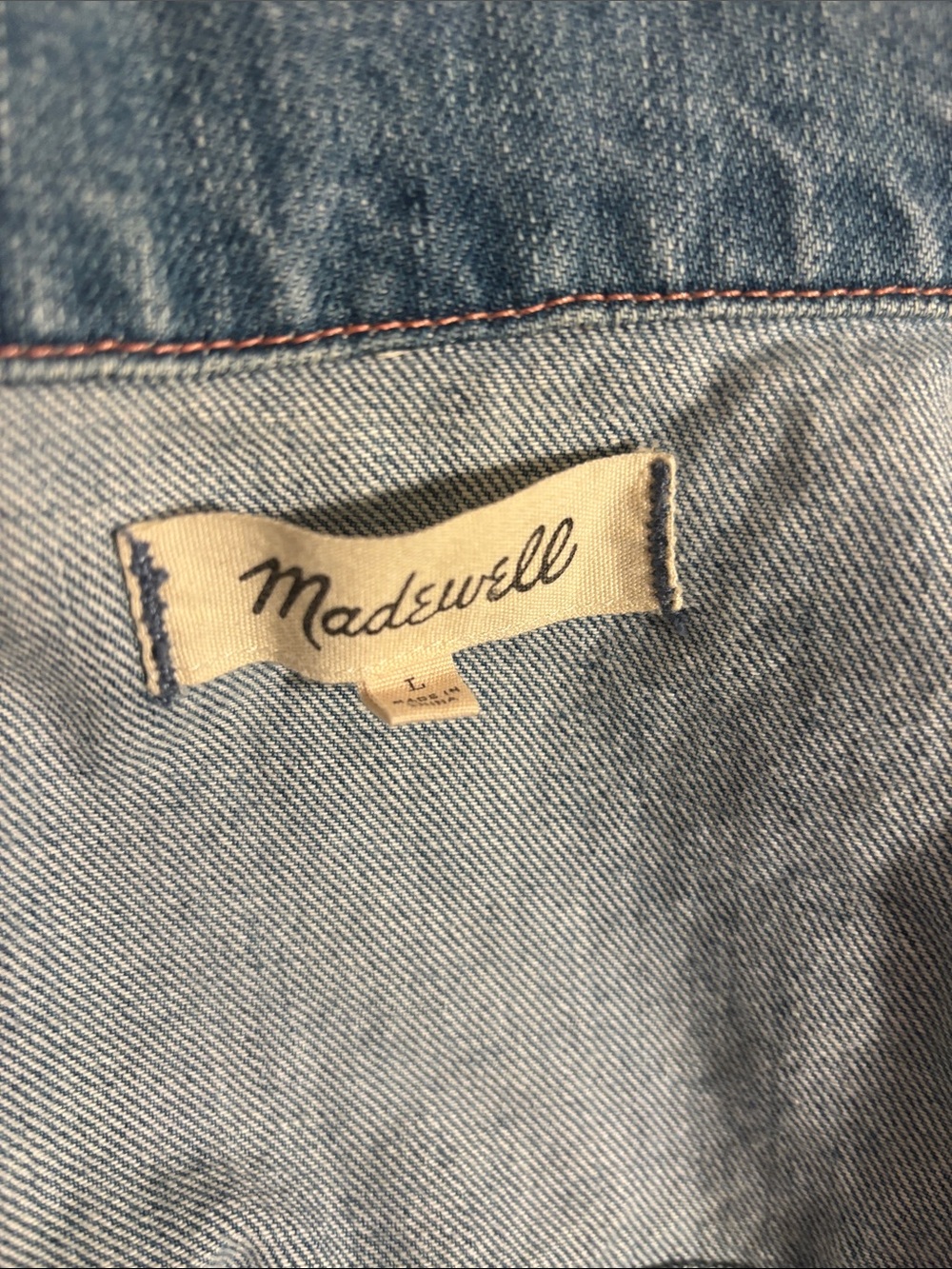 Madewell Western Edition Rare Crop Light Blue Denim Jacket - Picture 9 of 9